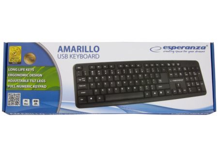 Esperanza klawiatura przewodowa standardowa USB AMARILLO