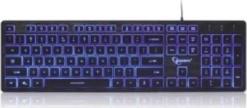 Gembird Klawiatura multimedialna podświetlana - czarna