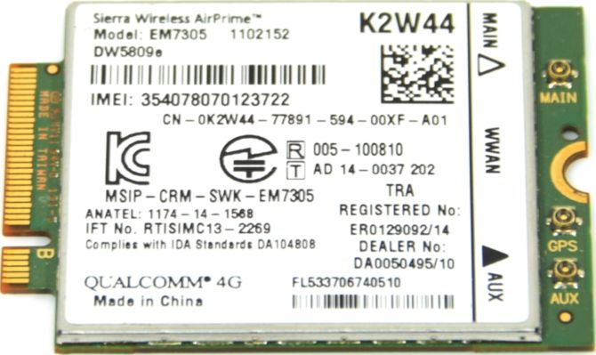 Modem WWAN LTE DELL K2W44 DW5809e