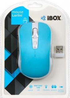 iBOX Mysz LORIINI PRO optyczna niebieska bezprzewodowa